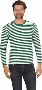 Thetru Collection Ringelshirt Langarm grün weiß