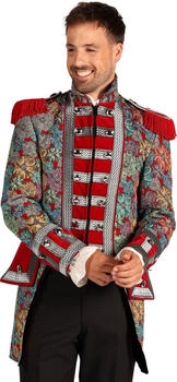 Thetru Collection Karnevalsgarde Herrenjacke floral rot
