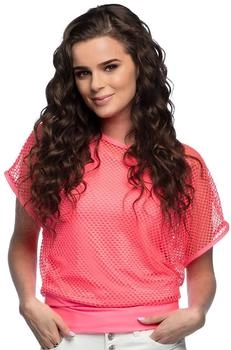 Boland Kurzarm Netzhemd neon-pink rosa