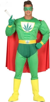 Shoperama Kostüm Marihuana Hanf Superheld Muskeln