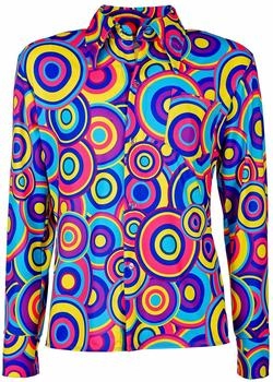 MIMIKRY retro hemd circles langarm