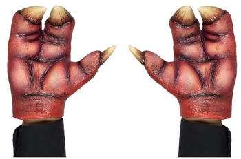 Ghoulish Productions Kostüm rote Teufelsklauen Handschuhe des Grauens