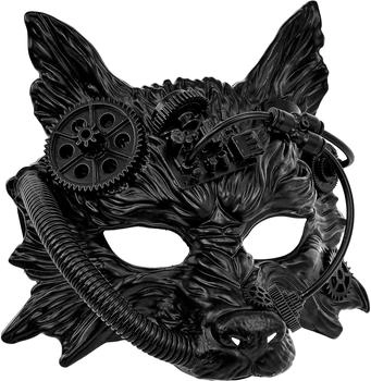 Widmann Maske Steampunk Wolf Totenkopf