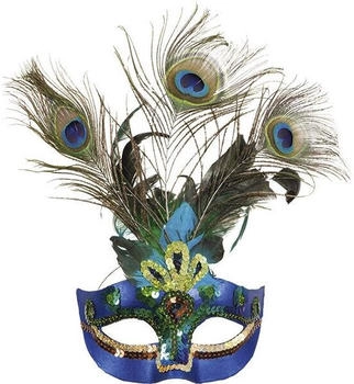 Orlob Karneval Pfauenaugen Maske mehrfarbig