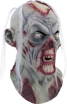 Ghoulish Productions Monster-Kostüm Untoten-Maske Haaren grau rot
