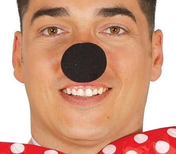 Fiestas Guirca Gummi Clownnase (3982) schwarz