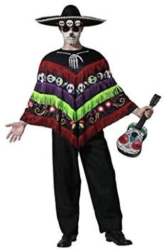 Atosa Skelett Poncho (71456) schwarz