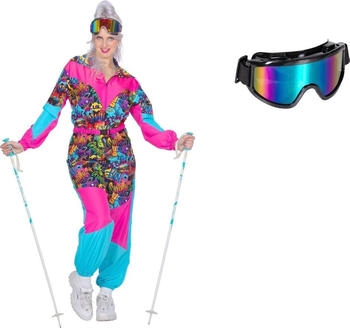 MIMIKRY Retro Ski-Anzug Graffiti Jumpsuit (5748)