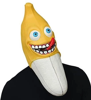 Widmann Ganzkopf Maske Riesenbanane (03319) gelb/weiß