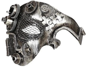 Widmann Steampunk Halbmaske (09648) silber