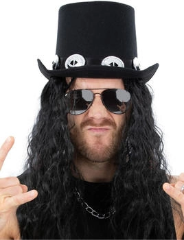 MIMIKRY Rockstar Kostümzubehör-Set mit Zylinder und Brille silber