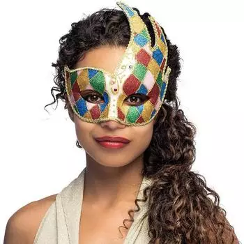 Boland Venezianische Halbmaske (00200) regenbogen