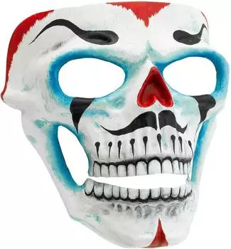 Widmann Clown Totenkopf Maske (08474) weiß