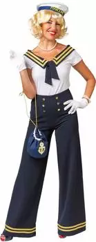 Orlob Karneval Sailor Style Kostümhose blau
