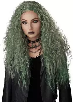 California Costumes Wild Curls Perücke Halloween grün