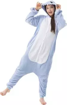 Katara Unicorn Onesie Kostüm Jumpsuit (1744) hai/blau