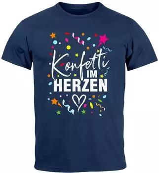 MoonWorks Confetti in Heart T-Shirt (201265) variante 1 navy