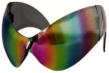 Maskworld Futuristische Wrap-around-Brille für den Trip ins All mehrfarbig