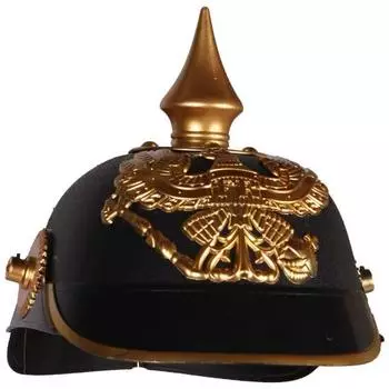 Thetru Collection Pickelhaube Helm schwarz/rot
