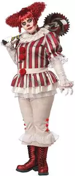 California Costumes Sadistic Clown Kostüm (8020-131XXL) rot/weiß