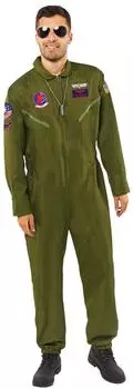 Amscan Top Gun Herrenkostüm (9913297) grün