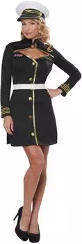 California Costumes Navy Captain Kostüm (01284) schwarz
