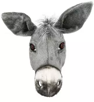 Boland Plüsch Tiermaske Halbmaske (56768) grau