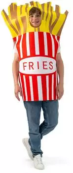 Funny Fashion Pommes Kostüm (614032) mehrfarbig