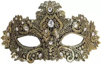 Widmann Venezianische Augenmaske mit Glitzersteinen (08492) gold