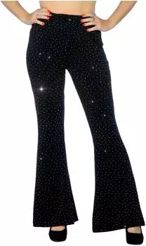 Maskworld Disco Leggings mit Metallic-Schimmer (4729-A) schwarz