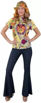 Orlob Karneval Schlaghose Jeans-Optik 70er Jahre (9052) blau