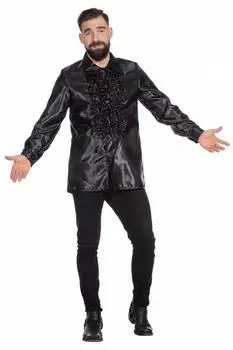 Wilbers Rüschenhemd Deluxe (5474-H) schwarz