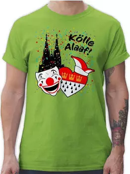 Shirtracer Helau Alaaf Lettering Kostüm Kölle Karneval Narren Karneval & Fasching T-Shirt (PV-66583479) hellgrün