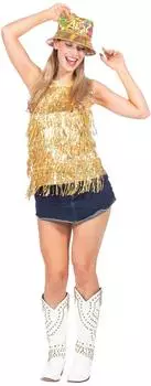 Wilbers Festival Ibiza Style Top (60-6449-28SM) gold