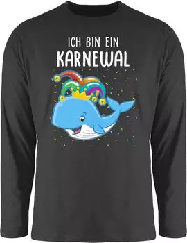 Shirtracer Langarmshirt Karneval Kostüm (PV-66599710) dunkelgrau