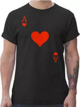 Shirtracer Herz Ass Kartenspiel Karneval Kostüm (PV-62334214) schwarz