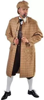 Narrenkiste Detective Sherlock Inspector Kostüm (M215204) beige-braun