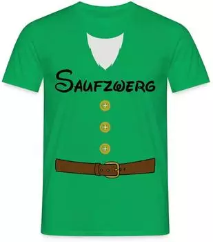 spreadshirt Giftzwerg Sieben Zwerge Karneval-Kostüm T-Shirt kelly green