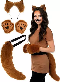 Maskworld Katzenkostüm Set (ELS00527) braun