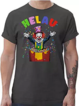Shirtracer Helau Clown Kostüm Karneval (PV-67060770) schwarz