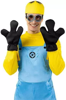 Maskworld Minions Drei Finger Stoffhandschuhe schwarz