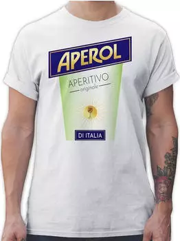 Shirtracer Aperol Aperitivo Kostüm Flaschen Verkleidung weiß