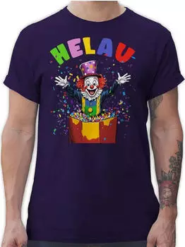 Shirtracer Helau Clown Kostüm Karneval Fasching lila
