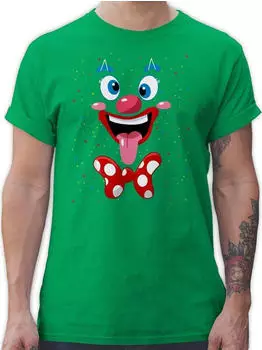 Shirtracer Helau Clown Kostüm Karneval Fasching grün