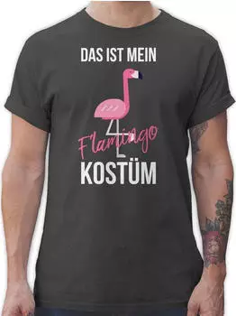 Shirtracer Flamingo Kostüm Funny Mallorca (PV-56757264) dunkelgrau