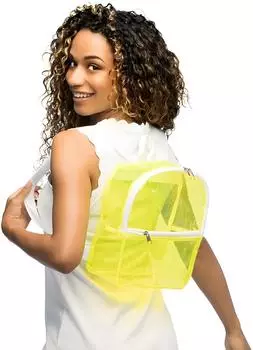 Boland Rave Rucksack transparent (36033) neon-gelb