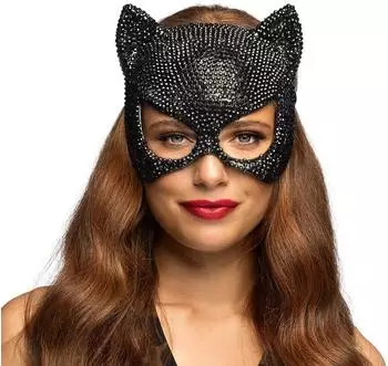 Boland Cat Mask Mirage mit elastischem Band (00234) schwarz