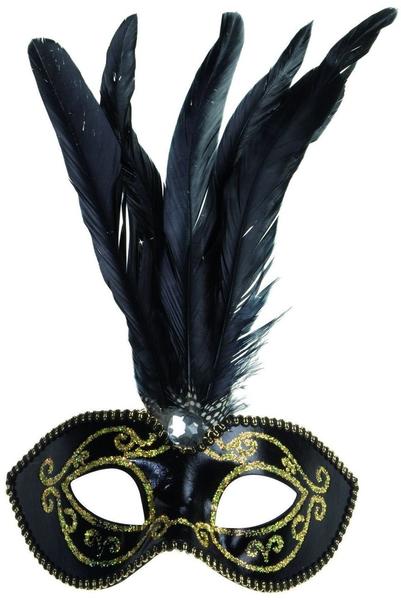 Widmannsrl Venezianische Maske (6432T) schwarz/gold