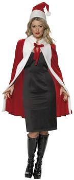 Smiffy's Deluxe Miss Claus Cape (28007)
