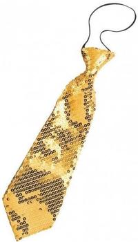 Rubie's Pailletten Krawatte gold (286060)